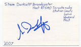 Steve Dankoff Signed 3x5 Index Card Autographed Sports Broadcaster Maple Leafs