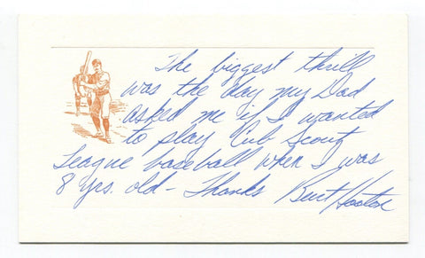 Burt Hooton Signed Card Autograph Baseball Chicago Cubs Roger Harris Collection