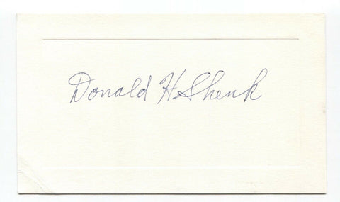 Donald H. Shenk Signed Card Autographed Signature Engineer Rockets