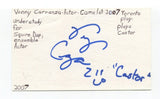 Venny Carranza Signed 3x5 Index Card Autographed Actor Camelot