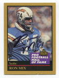 1991 Enor Pro Football Ron Mix Signed Card Football Autographed #101