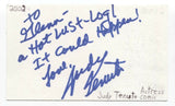Judy Tenuta Signed 3x5 Index Card Autographed Signature Comedian