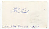Colin Linden Signed 3x5 Index Card Autographed Signature Musician