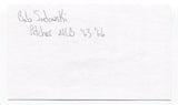 Bob Sadowski Signed 3x5 Index Card Autographed Baseball Boston Red Sox