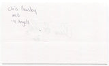 Chris Beasley 3x5 Index Card Autographed Signature California Angels Debut 1991