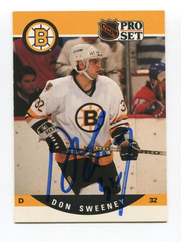 1990 NHL Pro Set Don Sweeney Signed Card Hockey NHL Autograph AUTO #412