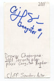 Cliff Saunders Signed 3x5 Index Card Autograph Actress Avonlea Robocop