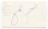 Yves Simoneau Signed 3x5 Index Card Autographed Signature Film Director