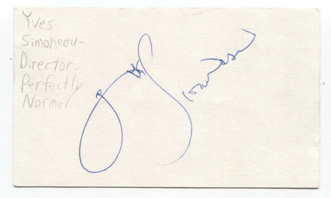 Yves Simoneau Signed 3x5 Index Card Autographed Signature Film Director