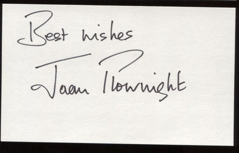 Joan Plowright Signed Index Card Signature Autographed AUTO 
