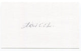 Willard Eder Signed 3x5 Index Card Autographed WWII Flying Ace Fighter Pilot