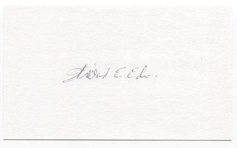 Willard Eder Signed 3x5 Index Card Autographed WWII Flying Ace Fighter Pilot