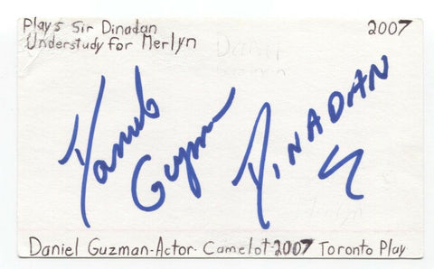 Daniel Guzman Signed 3x5 Index Card Autographed Signature Actor Film Director