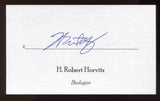 H. Robert Horvitz Signed 3x5 Index Card Signature Autograph Nobel Prize Biology