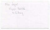 John Napier Signed 3x5 Index Card Autographed US Bobsled Team