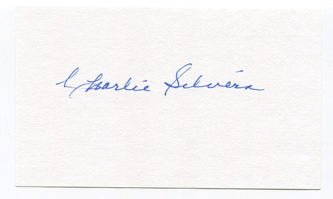 Charlie Silvera Signed 3x5 Index Card Autographed MLB Baseball New York Yankees