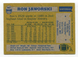 1982 Topps Ron Jaworski Signed Card Football Autographed #447