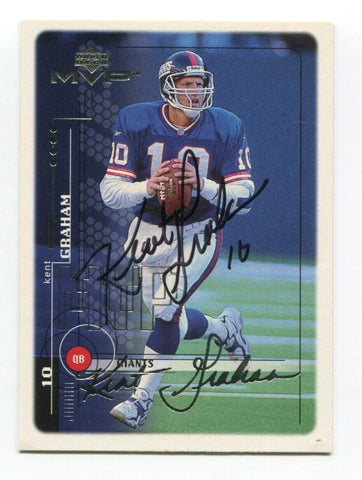 1999 Upper Deck Kent Graham Signed Card Football Autograph NFL AUTO #121