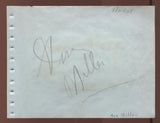 Ann Miller and Ronald Green Vintage Signed Album Page Autographed AUTO