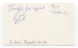 Rose Chronicles - Richard Maranda Signed 3x5 Index Card Autographed Signature