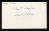 Dick Kokos Signed 3 x 5 Inch Index Card Autographed Baseball Signature