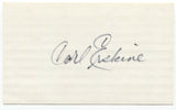 Carl Esrkine Signed 3x5 Index Card Baseball Autographed Signature