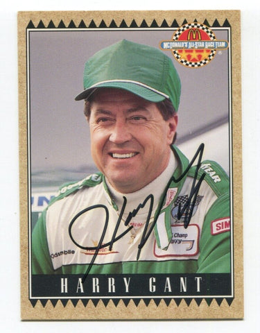 1992 Maxx McDonalds Harry Hant Signed Card Racing Autograph NASCAR AUTO #12