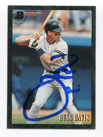 1993 Topps Russ Davis Signed Card Baseball MLB Autographed AUTO #342