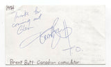 Brent Butt Signed Index 3x5 Card Autographed Signature Comedian Actor Writer