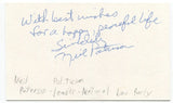 Neil Paterson Signed 3x5 Index Card Autographed Signature Canada Politician