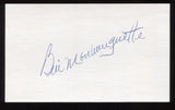 Bill Monbouguette Signed 3x5 Index Card Signature Autographed Baseball 