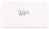 Richard E. Cole Signed 3x5 Index Card Autographed WWII Doolittle US Air Force