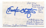 Kathleen Chalfant Signed 3x5 Index Card Autographed Actress Law And Order