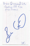 Bruce Greenwood Signed 3x5 Index Card Autographed Signature Actor Star Trek