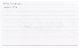 Mike Sandlock Signed 3x5 Index Card Baseball Autographed Signature Boston Braves