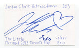 Jordan Clark Signed 3x5 Index Card Autographed Actor Little Mermaid Camp Rock