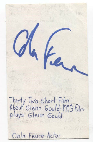 Colm Feore Signed 3x5 Index Card Autographed Signature Actor Umbrella Academy