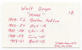 Walt Droppo Signed 3x5 Index Card Autographed MLB Baseball Boston Red Sox