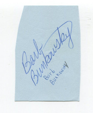 Barb Bunkowsky Signed Cut 3x5 Index Card Autographed Golfer Golf LPGA