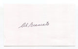 Albert "Al" Brancato Signed 3x5 Index Card Autographed Philadelphia Athletics