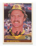 1984 Donruss Ed Whitson Signed Baseball Card Autographed AUTO #528