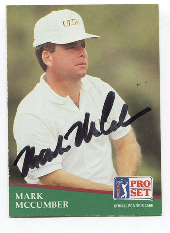 1991 Pro Set PGA Tour Golf Mark McCumber Signed Card Autographed Signature #77