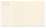 Ferris Fain Signed 3x5 Index Card Baseball Autographed Signature Athletics