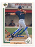 1991 Upper Deck Greg Blosser Signed Card Baseball MLB Autographed AUTO #70