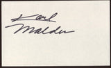Karl Malden Signed Index Card Signature Vintage Autographed AUTO 