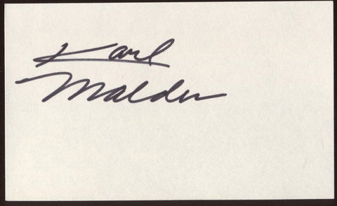 Karl Malden Signed Index Card Signature Vintage Autographed AUTO 
