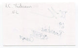 R. C. Thielemann Signed 3x5 Index Card Autograph Football Super Bowl Redskins