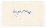 Virgil Stallcup Signed 3x5 Index Card Baseball Autographed Signature Reds