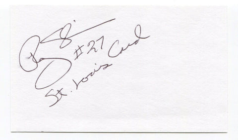 Roy Shivers Signed 3x5 Index Card Autographed NFL Football St Louis Cardinals