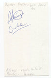 Puentes Brothers - Adonis Puentes Signed 3x5 Index Card Autographed Signature